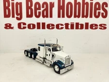 1/64 DCP/FG Teal & White Kenworth W900L 60" Flattop Sleeper With Pusher Axle