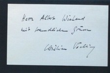 Christian Vochting Signed Index Card 1960s / Autographed German Conductor