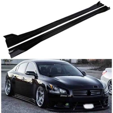 For Nissan Maxima 2009-2015 Side Skirt Splitter Panel Lip 78.7-86.6" Gloss Black