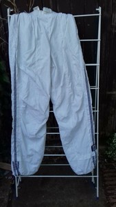 white adidas tracksuit bottoms
