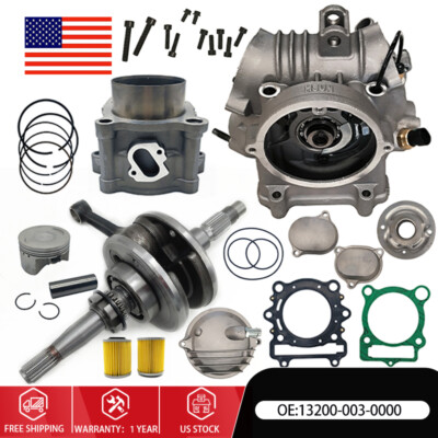 For HISUN 400cc ATV UTV Cylinder Head Crankshaft Cylinder Kit HS400 EFI Carb New