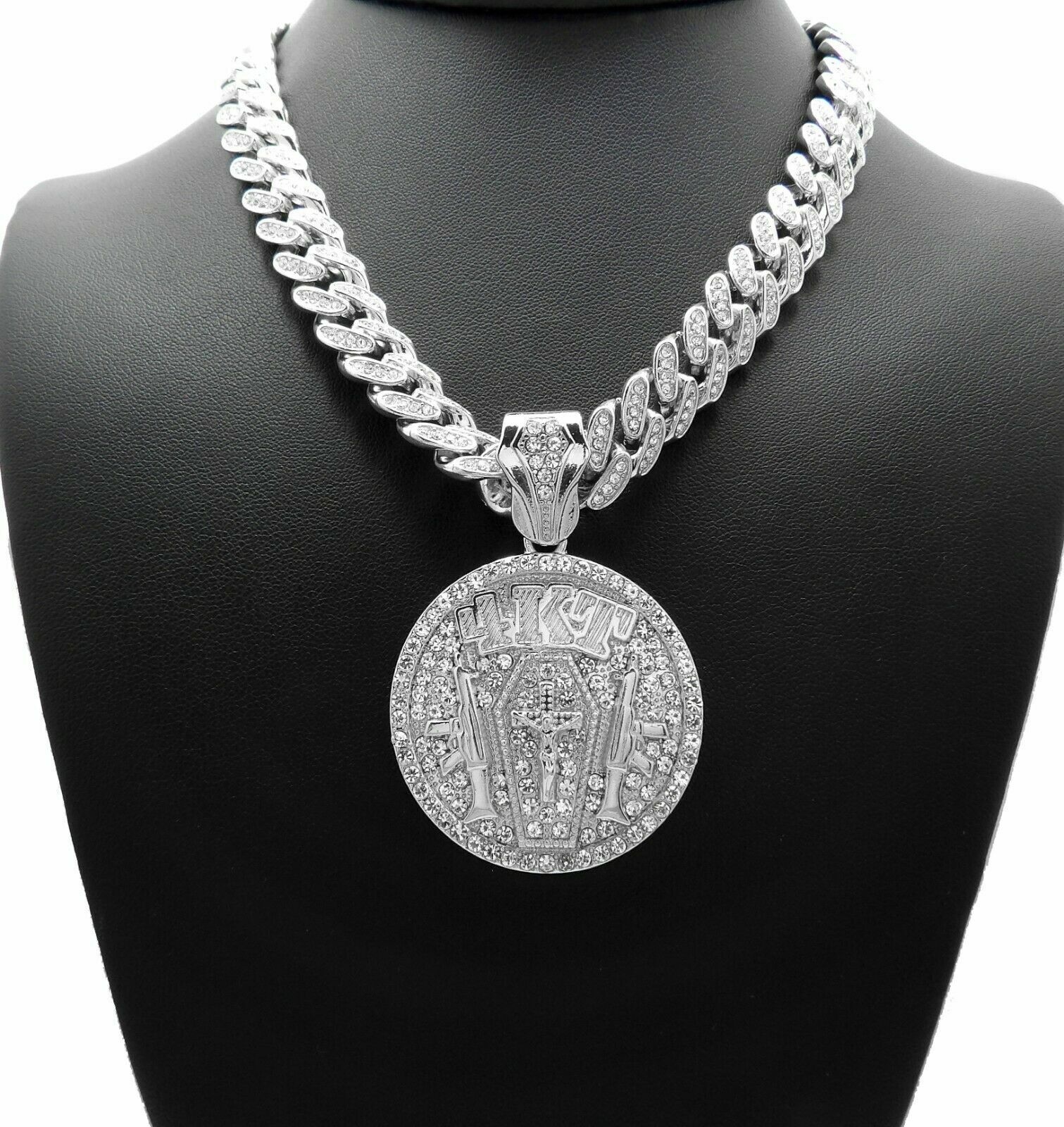 NBA YOUNGBOY 4KT KYAUTA SILVER MIAMI CUBAN LINK Nigeria