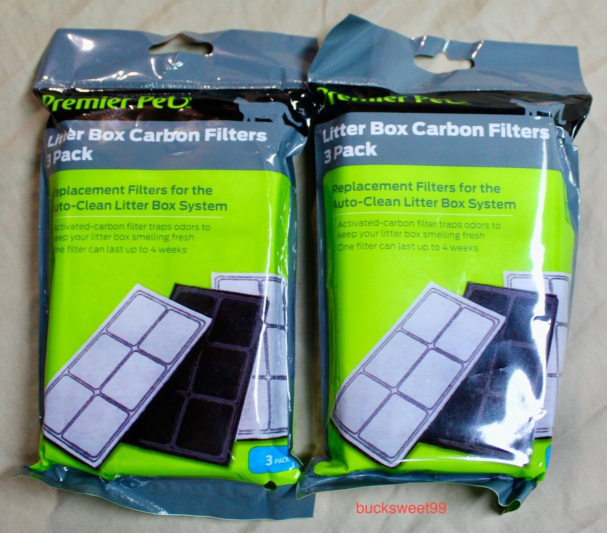 Premier Pet Litter Box Carbon Filters GACOO-16737 FILTERS TOTAL