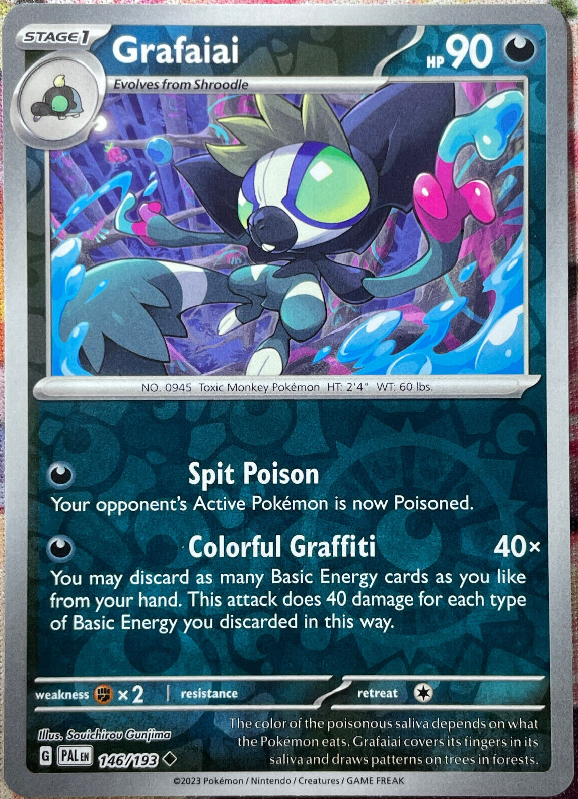 Grafaiai Reverse Holo - 146/193 - Paldea Evolved Pokemon 2023