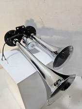 Universal Dual Trumpet Electric Horn Loud Air Horn Speaker Kit 150dB 12V/24V