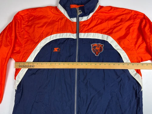 Vintage 90s Starter NFL ProLine Chicago Bears Windbreaker Jacket Hooded Sz XL - Picture 15 of 16