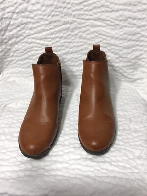 So Women's Zip Up Fashion Ankle Boots Cognac Size Kohls
