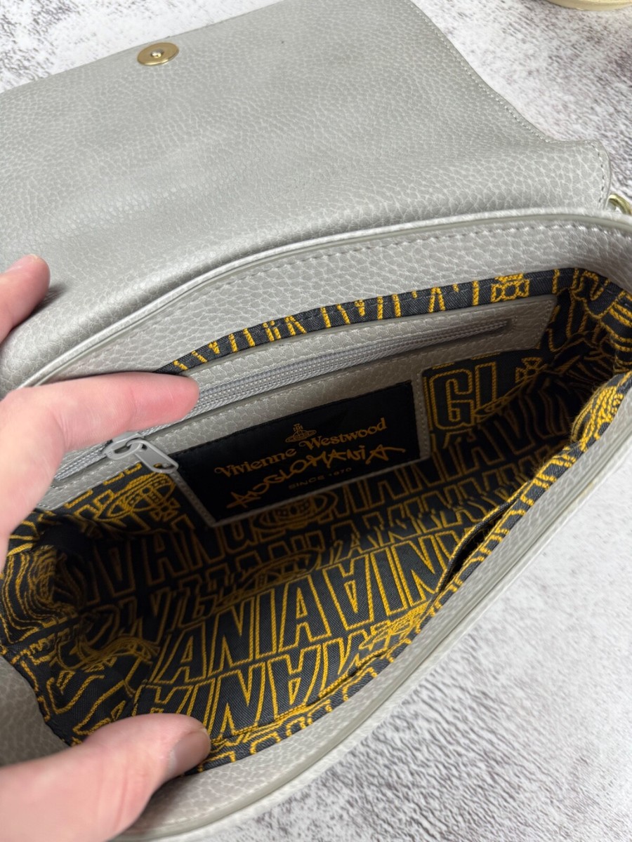 VINTAGE VIVIENNE WESTWOOD X ANGLOMANIA GREY LEATHER LUXURY RIBBON