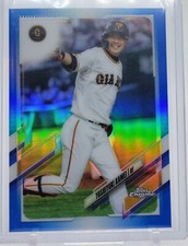 Topps 2021 Chrome NPB #109 Yoshiyuki Kamei - Blue - 060/150 - Yomiuri Giants
