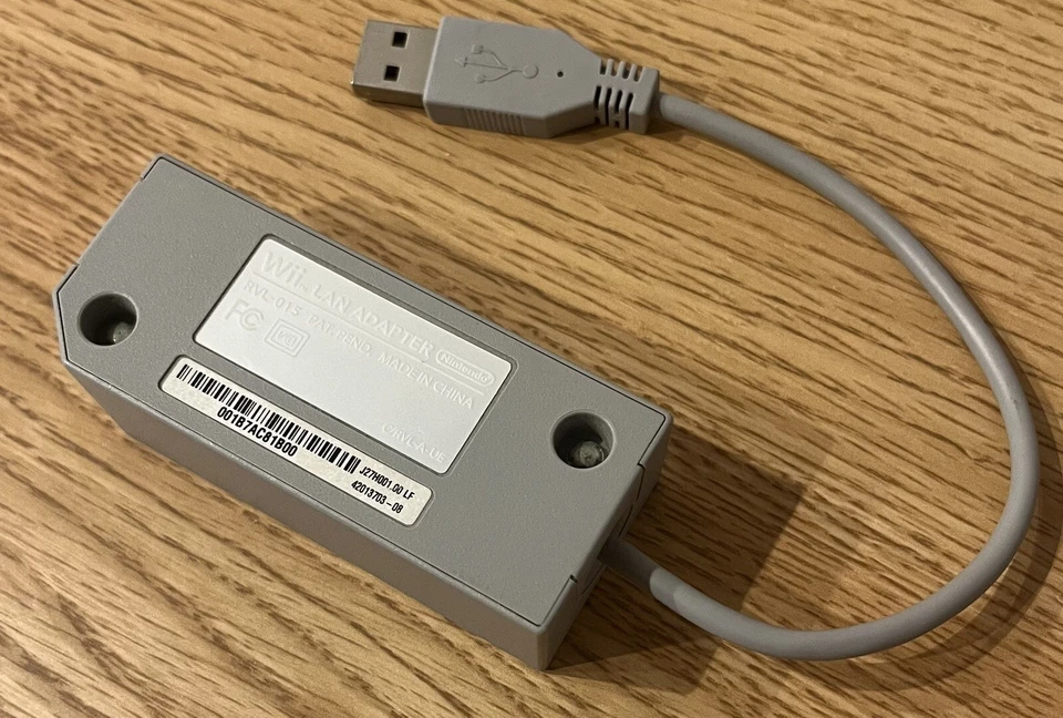 Official Nintendo Wii Lan Adapter RVL-015 Tested Japan Ethernet USB Network - Image 3 of 4