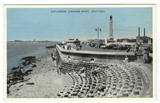 OLD DENNIS POSTCARD 1964 - SOUTHSEA PORTSMOUTH - ESPLANADE LOOKING WEST