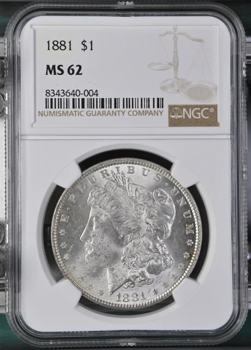 1881 Morgan Dollar NGC Certified MS62