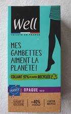 Collant opaque noir 50D mes gambettes aiment la planète Well