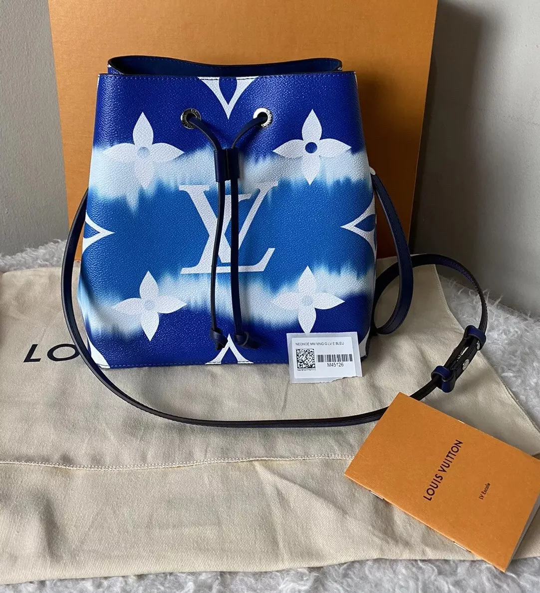 Louis Vuitton Blue Monogram Escale Coated Canvas Neverfull MM