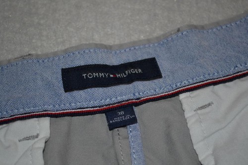 36895 Tommy Hilfiger Pantalones Cortos Gris Caquis Mezcla Algodón Elastano Talla 38 Para Hombre - Imagen 4 de 7