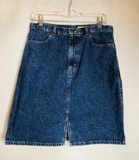 EDDIE BAUER Blue Denim Jean Skirt Size 12, 21 3/4 Length