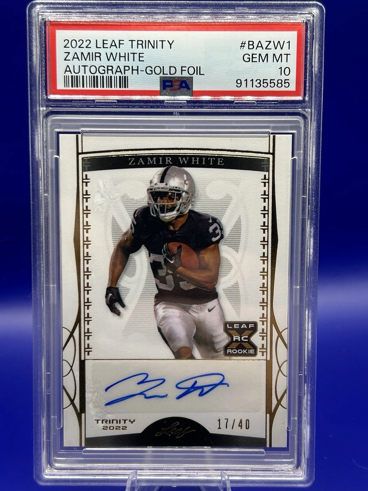 Zamir White Leaf Trinity Autographs #BAZW1 Gold Foil