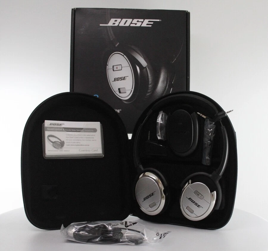 Bose QuietComfort 3 QC3 Acoustic Noise Cancelling On-ear Headphones Headset  Silv