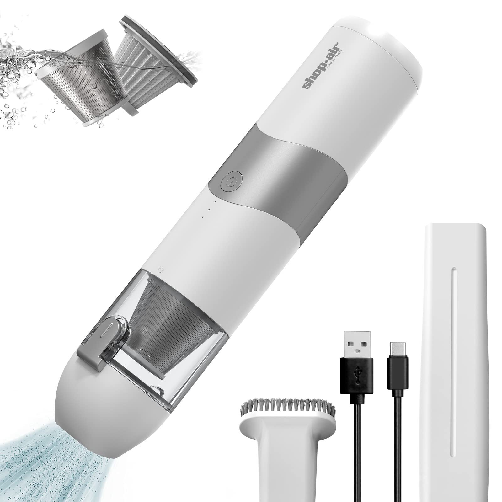 Cordless Handheld Vacuum Cleaner 5500Pa 65W Powerful Suction Mini Lightweight Portable Rechargeable