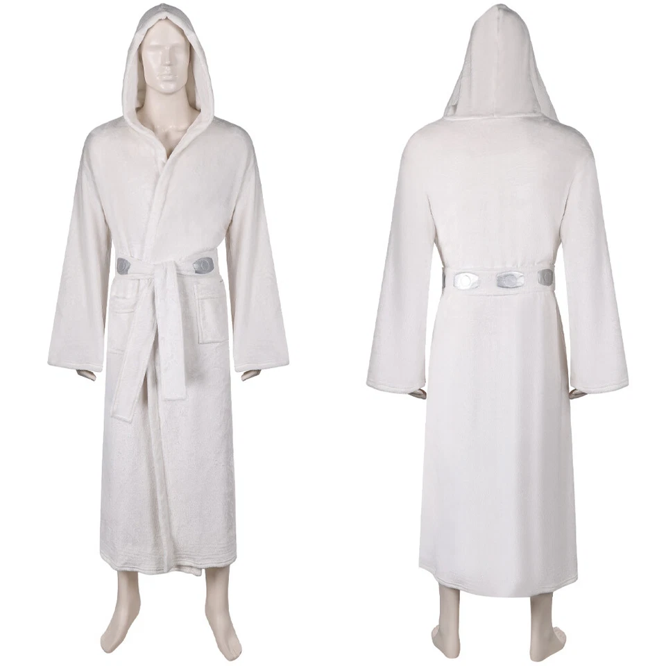 Star Cosplay Wars Princess Leia Organa Solo Costume Halloween Bathrobe Dress Top - Изображение 3 из 4
