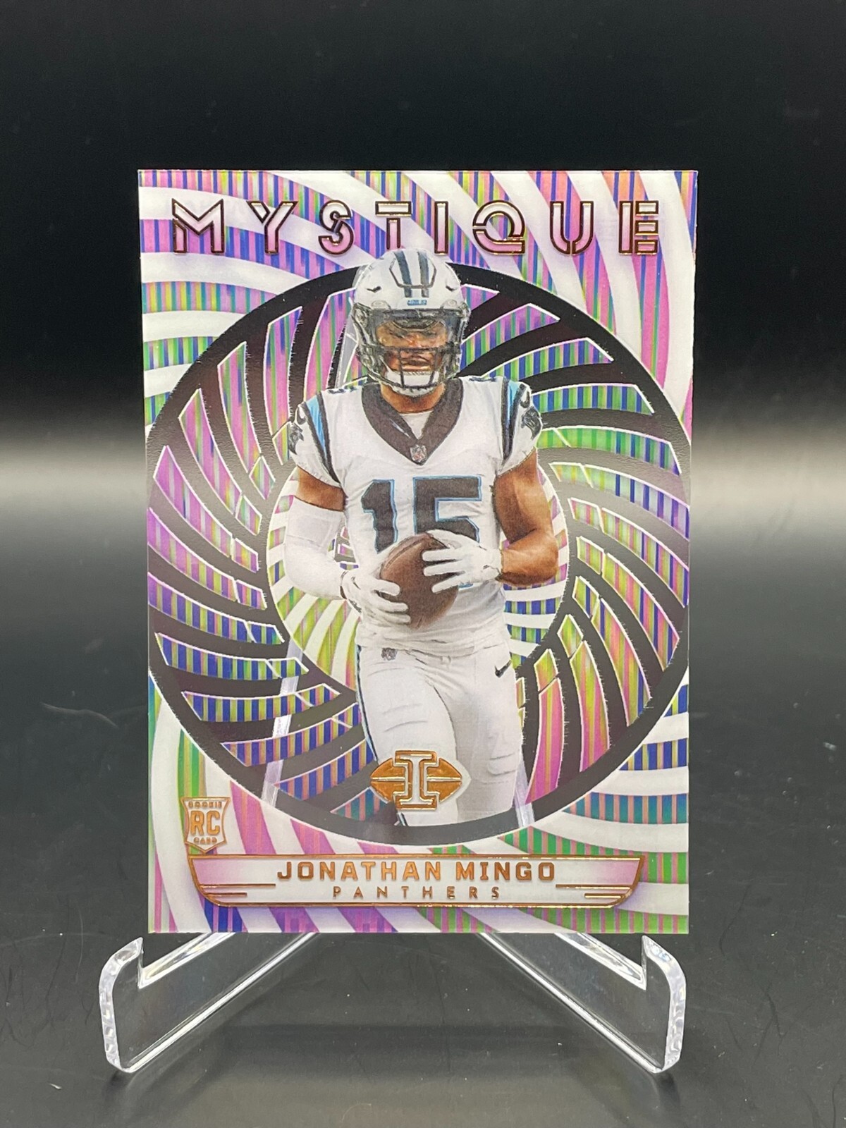 2023 Panini Illusions Jonathan Mingo Rookie Insert MYSTIQUE Acetate #19