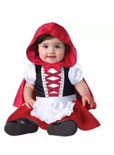 Baby Girls InCharacter RED RIDING HOOD Costume Size 6 12 Month cape skirt NWT