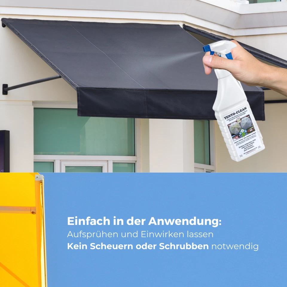 Tento-Clean Stockfleckenentferner Schimmelentferner Outdoorstoffe Zelt Boot 1L - Bild 4 von 4