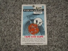 Realistic TAPE END CLIPS 44-1028 - VINTAGE REEL TO REEL ACCESSORY *NEVER OPENED*
