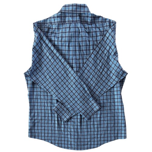BROOKS BROTHERS Regent Men’s Shirt Size XXL Blue Plaid Career Preppy Casual - Picture 2 of 7