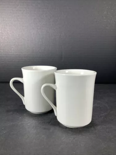 Set Of 2- Ultima China®️ Ceramic Coffee/Tea Mugs Cups~8oz ~Ivory