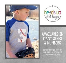 3 Baseball Raglan Shirt - Third Birthday Baseball tshirt Toddler Boy/Girl - Bday