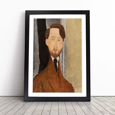 Leopold Zborowksi By Amedeo Modigliani Framed Canvas Wall Art Print Picture