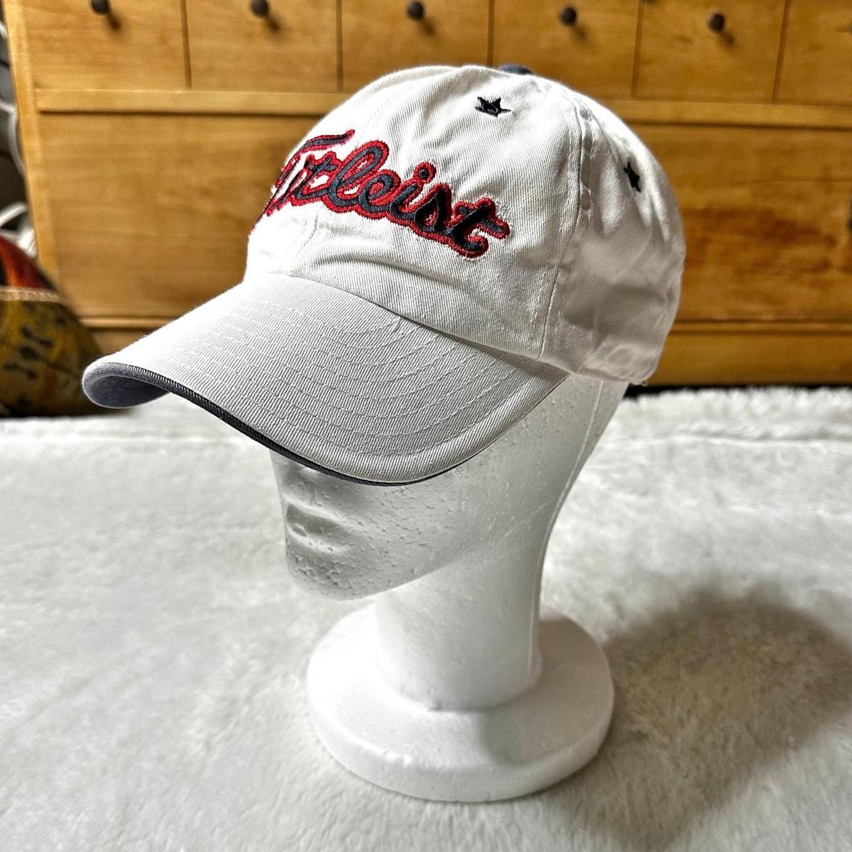 Titleist Golf Hat White Adjustable Embroidered Logo Cap OS 