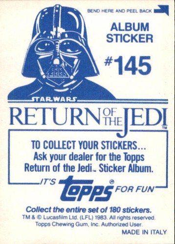 Star Wars ROTJ Trading Card Sticker Album Complete Your Set You Pick 1983 Topps - Bild 285 von 355