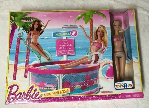 barbie glam pool playset