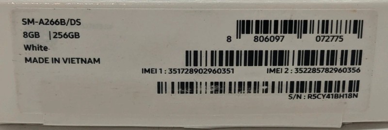 Samsung Galaxy A26 5G 256GB 8GB White Boxed (A) image 3