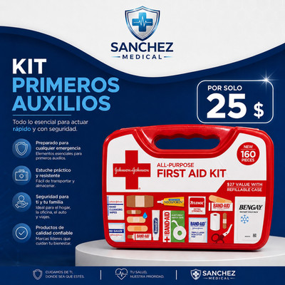 Sanchez Medical First Aid Kit Emergency Family Travel 160 Pieces