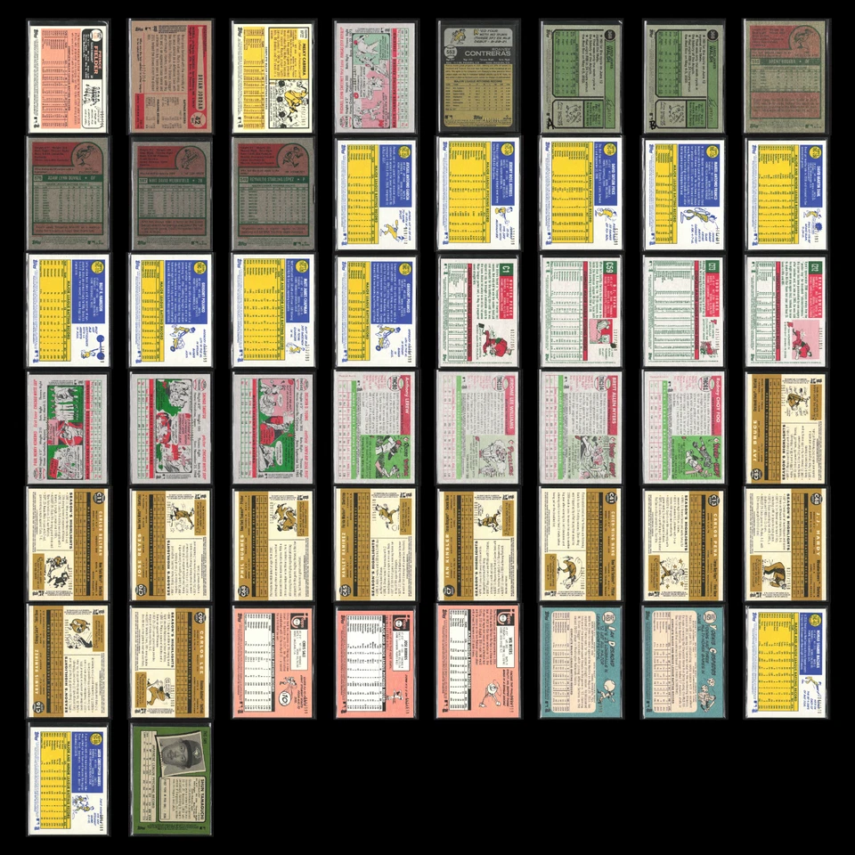 Lote de 50 tarjetas de béisbol Topps Heritage cromadas serie #'d refractor de distribuidor a granel Foto 2 de 4