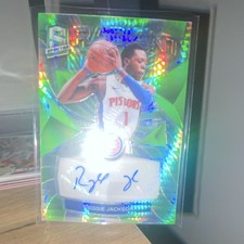 Panini Spectra Radiant Signatures Reggie Jackson Pistons Neon Green Prizm /49 A…
