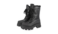 Prada Leder Monolith Winter Stiefel - 1U363M - Schwarz - Neu - 39,5 40 Uk 6.5