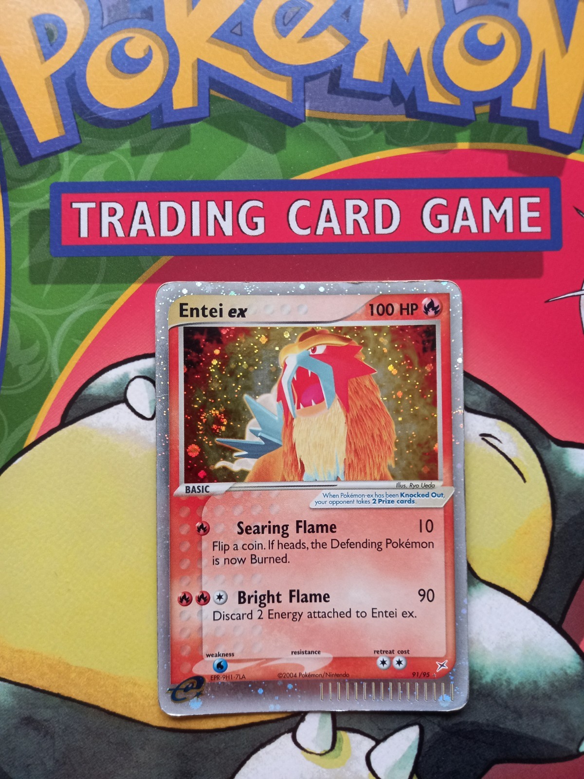 Entei EX 91/95 Holo Rare EX Team Magma Vs Team Aqua Pokemon Card - Swirl
