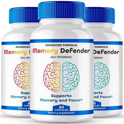 Memory Defender Brain Nervous System Health Support Supp - 180 Capsules (3 Pack)