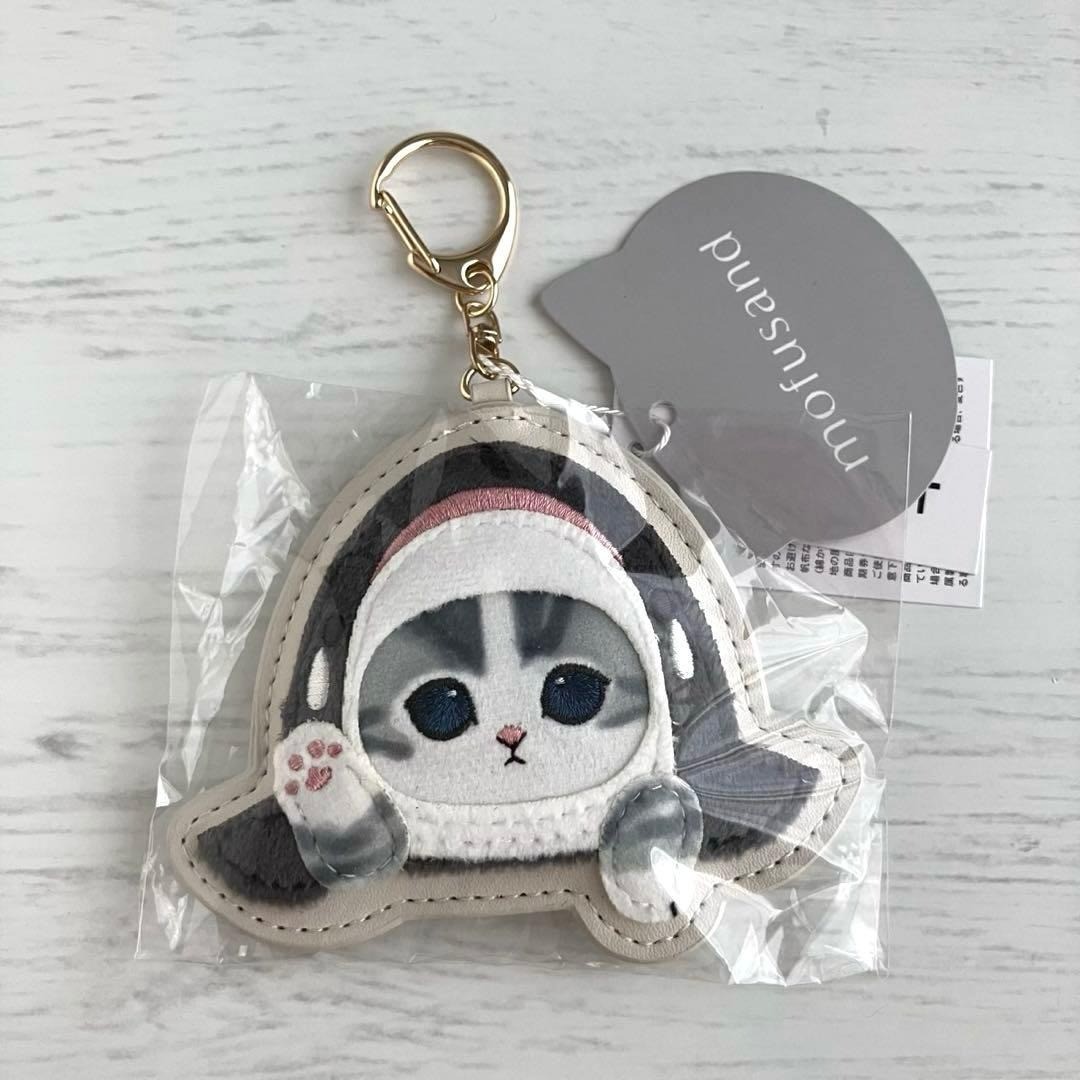 Mofusand Fluffy and Soft Patch Keychain Shachi Nyan Orca Cat From Japan New