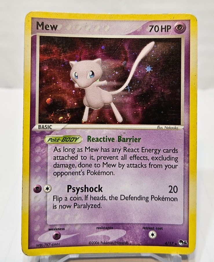 Mew 4/17 Holo Rare Pokemon POP Series 4 Promo SWIRL Pokemon 439