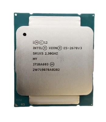 Matched Pair __ Intel Xeon E5-2670 V3 2.3GHz 12-Core CPU _ LGA2011 _ SR1XS