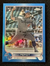 2022 Topps Chrome Update Ryan Pepiot USC114 Blue Refractor /150 LA Dodgers RC