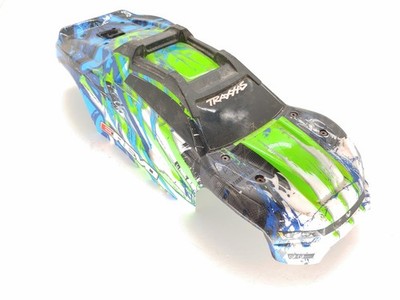 Used Traxxas E-Revo 2.0 1/8 Monster Truck Clipless Body w/ Mount Orange Blue Use