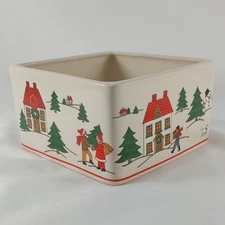 The Joy Of Christmas By Jamestown China 4 Inches Square Bowl  Stoneware