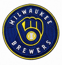 Milwaukee Brewers 5  Logo Embroidered Iron-On / Sew Patch MLB Baseball Custom