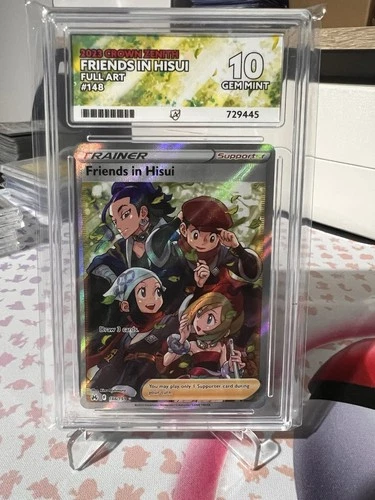 Pokémon TCG Friends in Hisui Crown Zenith Holo Rare Card 148/159 Ace 10 Gem Mint